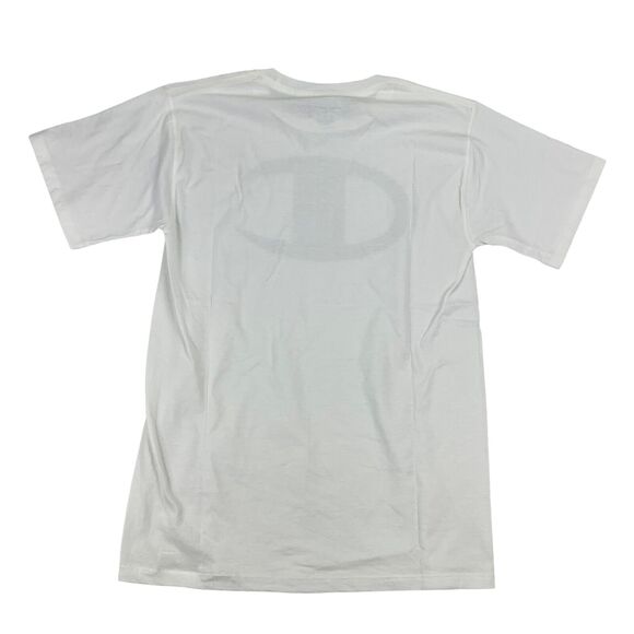 Champion Mens Big C Logo Graphic Short Sleeve Crewneck T-Shirt White S - Picture 4 of 4